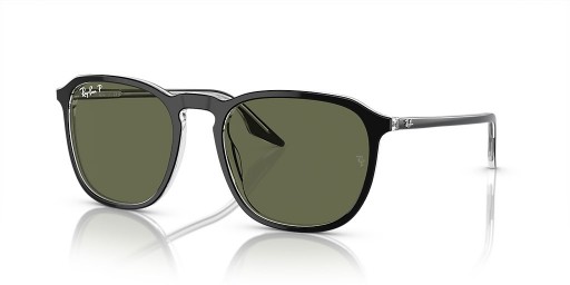Ray-Ban RB2203F L (55 - 20) with Green lenses and Black frame Sunglasses
