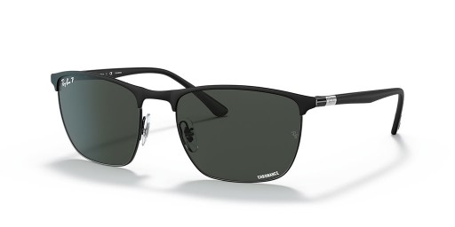 Ray-Ban RB3686 Chromance XL (57 - 19) with Grey lenses and Black frame Sunglasses