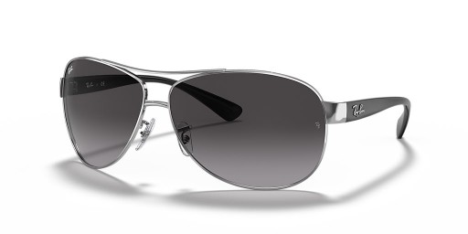 Ray-Ban RB3386 L (63 - 13) with Grey lenses and Silver frame Sunglasses