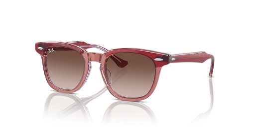 Ray-Ban RB9098S Kids S (45 - 18) with Brown lenses and Red frame Sunglasses