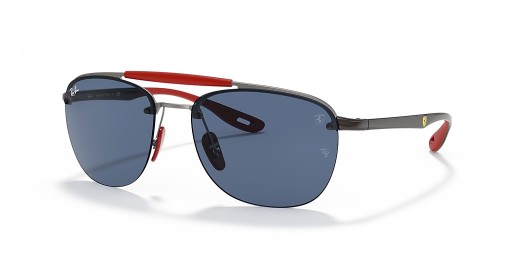 Ray-Ban RB3662M Scuderia Ferrari Collection XL (59 - 17) with Blue lenses and Silver frame Sunglasses