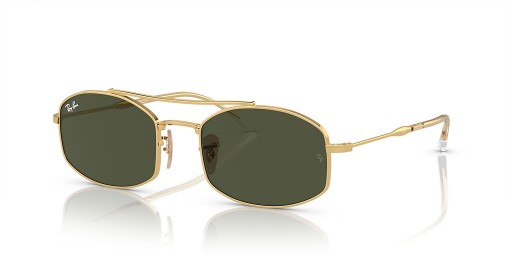 Ray-Ban RB3719 L (54 - 20) with Green lenses and Gold frame Sunglasses