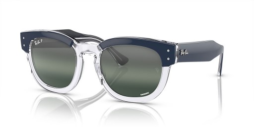 Ray-Ban RB0298S Mega Hawkeye Chromance L (53 - 21) with Transparent lenses and Blue frame Sunglasses