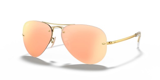 Ray-Ban RB3449 L (59 - 14) with Copper lenses and Gold frame Sunglasses