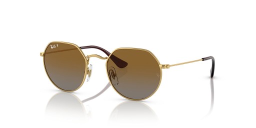 Ray-Ban RB9565S Jack Kids M (47 - 19) with Brown lenses and Gold frame Sunglasses