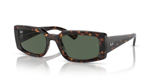 Ray-Ban RB4395 Kiliane Bio-Based M (54 - 21) with Green lenses and Tortoise frame Sunglasses