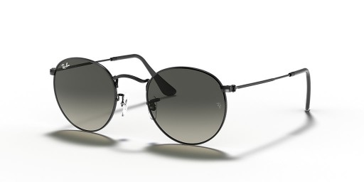 Ray-Ban RB3447N Round Flat Lenses L (53 - 21) with Grey lenses and Black frame Sunglasses