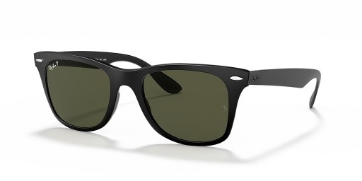 Ray-Ban RB4195 Wayfarer Liteforce L (52 - 20) with Green lenses and Black frame Sunglasses