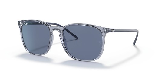 Ray-Ban RB4387 M (56 - 18) with Blue lenses and Blue frame Sunglasses