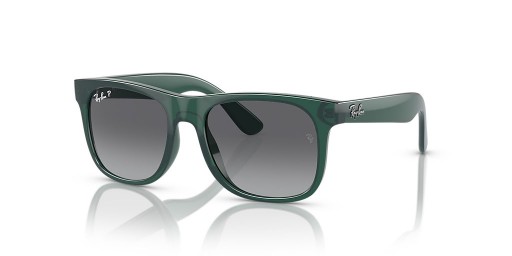 Ray-Ban RB9069S Justin Kids S (48 - 16) with Grey lenses and Green frame Sunglasses