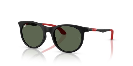 Ray-Ban RB9082S Kids L (47 - 17) with Green lenses and Black frame Sunglasses