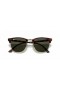 Ray-Ban RB3016F Clubmaster Classic XL (55 - 19) with Green lenses and Tortoise frame Sunglasses