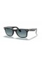 Ray-Ban RB2140 Original Wayfarer Bicolor L (50 - 22) with Blue lenses and Black frame Sunglasses