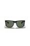 Ray-Ban RB4165F Justin Classic M (55 - 17) with Green lenses and Black frame Sunglasses