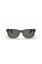 Ray-Ban RB2132F New Wayfarer Classic M (55 - 18) with Green lenses and Black frame Sunglasses