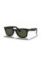 Ray-Ban RB4340 Wayfarer Ease M (50 - 22) with Green lenses and Black frame Sunglasses