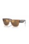 Ray-Ban RB0840S Mega Wayfarer M (51 - 21) with Gold lenses and Brown frame Sunglasses