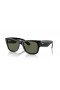Ray-Ban RB0840S Mega Wayfarer M (51 - 21) with Green lenses and Black frame Sunglasses