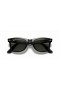 Ray-Ban RB2140F Original Wayfarer Classic L (52 - 22) with Green lenses and Black frame Sunglasses