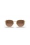 Ray-Ban RB3548N Hexagonal Flat Lenses M (51 - 21) with Brown lenses and Gold frame Sunglasses