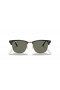 Ray-Ban RB3016F Clubmaster Classic XL (55 - 19) with Green lenses and Black frame Sunglasses