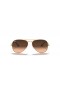Ray-Ban RB3025 Aviator Gradient M (55 - 14) with Pink lenses and Beige frame Sunglasses
