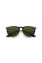 Ray-Ban RB4171 Erika Classic M (54 - 18) with Green lenses and Black frame Sunglasses