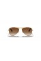 Ray-Ban RB9506S Aviator Kids M (50 - 13) with Brown lenses and Gold frame Sunglasses