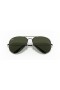 Ray-Ban RB3025 Aviator Large Metal II XXL (62 - 14) with Green lenses and Black frame Sunglasses