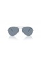 Ray-Ban RB3025 Aviator Classic XL (58 - 14) with Blue lenses and Silver frame Sunglasses