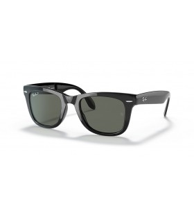 Ray-Ban RB4105 Wayfarer Folding Classic L (50 - 22) with Green lenses and Black frame Sunglasses