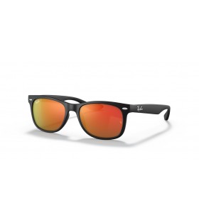 Ray-Ban RB9052SF New Wayfarer Kids M (50 - 15) with Orange lenses and Black frame Sunglasses