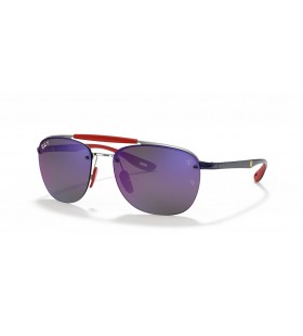 Ray-Ban RB3662M Scuderia Ferrari Collection XL (59 - 17) with Blue lenses and Silver frame Sunglasses