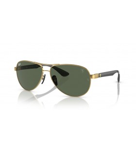 Ray-Ban RB8331M Scuderia Ferrari Collection XL (61 - 13) with Green lenses and Gold frame Sunglasses