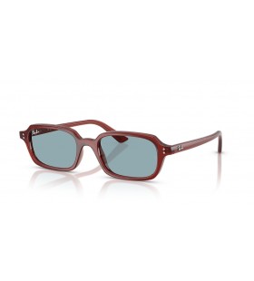 Ray-Ban RB4455 Zuri Bio-Based S (49 - 19) with Blue lenses and Brown frame Sunglasses
