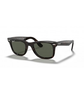 Ray-Ban RB2140 Original Wayfarer Classic L (50 - 22) with Green lenses and Tortoise frame Sunglasses