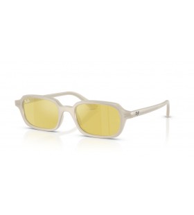 Ray-Ban RB4455 Zuri Bio-Based L (52 - 19) with Yellow lenses and White frame Sunglasses
