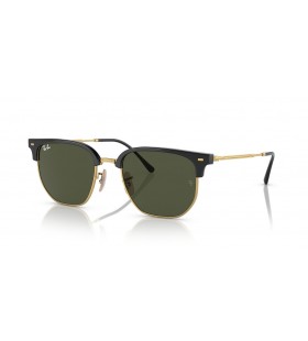 Ray-Ban RB4416 New Clubmaster XL (53 - 20) with Green lenses and Black frame Sunglasses