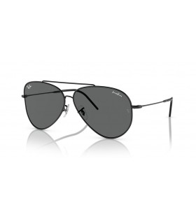 Ray-Ban RBR0101S Lenny Kravitz X Aviator Reverse XXL (62 - 11) with Grey lenses and Black frame Sunglasses