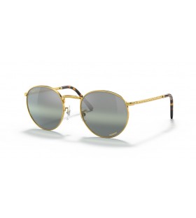 Ray-Ban RB3637 New Round XS (50 - 21) with Silver lenses and Gold frame Sunglasses