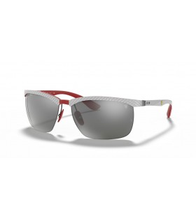 Ray-Ban RB8324M Scuderia Ferrari Collection XXL (63 - 15) with Silver lenses and Grey frame Sunglasses