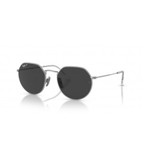 Ray-Ban RB8165 Jack Titanium M (53 - 20) with Black lenses and Silver frame Sunglasses