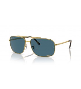 Ray-Ban RB3796 L (59 - 15) with Blue lenses and Gold frame Sunglasses