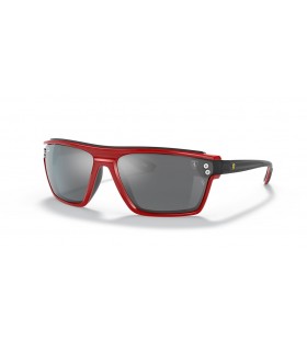 Ray-Ban RB4370M Scuderia Ferrari Collection XL (64 - 14) with Silver lenses and Red frame Sunglasses