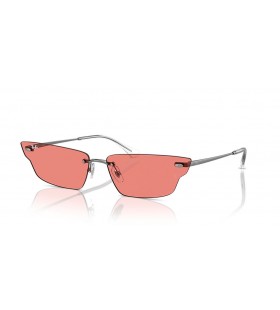 Ray-Ban RB3731 Anh Bio-Based XL (66 - 15) with Pink lenses and Silver frame Sunglasses