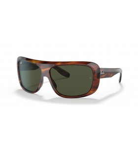 Ray-Ban RB2196 Blair L (64 - 13) with Green lenses and Brown frame Sunglasses