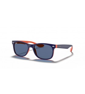 Ray-Ban RB9052S New Wayfarer Kids S (47 - 15) with Blue lenses and Blue frame Sunglasses