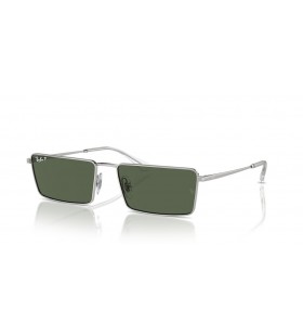 Ray-Ban RB3741 Emy Bio-Based L (56 - 17) with Green lenses and Silver frame Sunglasses