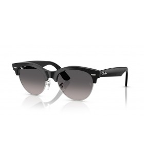 Ray-Ban RB2341 Clubmaster Way L (54 - 19) with Grey lenses and Black frame Sunglasses