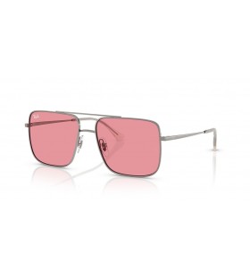 Ray-Ban RB3758 Ari Bio-Based L (56 - 16) with Pink lenses and Silver frame Sunglasses